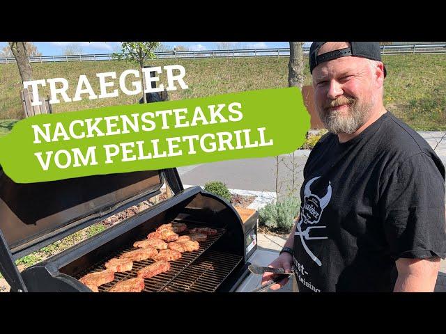 TRAEGER Pelletgrill | Kalieber Nackensteaks vom Aktivstall-Schwein