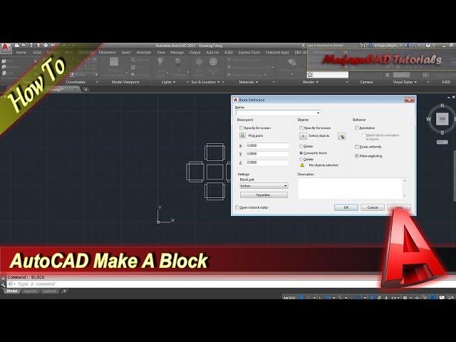 AutoCAD How To Make A Block