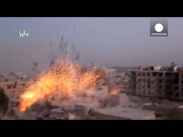 6 'barrel bombs' cause huge explosion in Syria