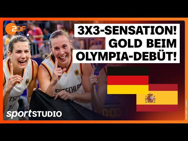 Deutsche 3x3-Basketballerinnen gewinnen Olympia-Gold | Olympia Paris 2024 | sportstudio