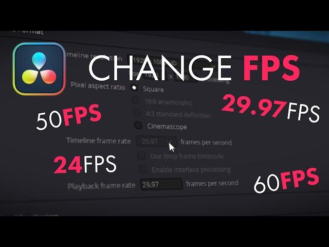 Change frame rate | DaVinci Resolve Tutorial