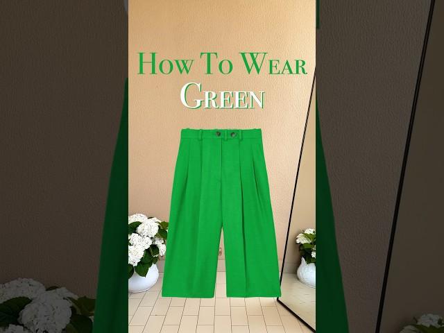 4 color palettes to try with GREEN ️ How To Wear Green #fashionshorts