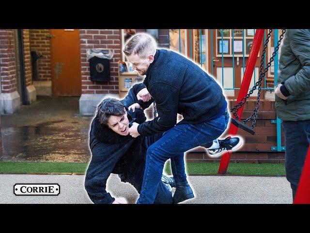 Gary Assaults Mason In Front Of Sean | Coronation Street