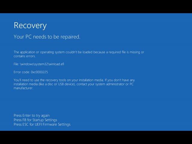 How to Fix Winload.efi is Missing or Contains Errors Message