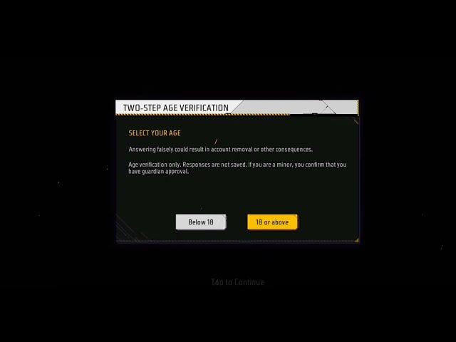 Two Step age verification #freefire