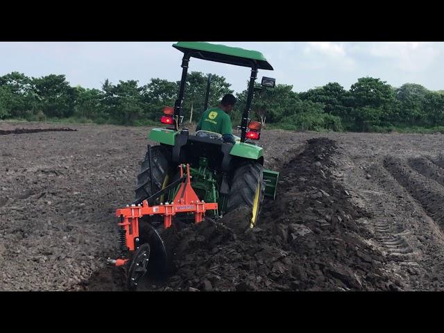 John Deere 3036E with Universal Implements 3 bottom Disc Plough - AMTEC testing in Negros (video 1)