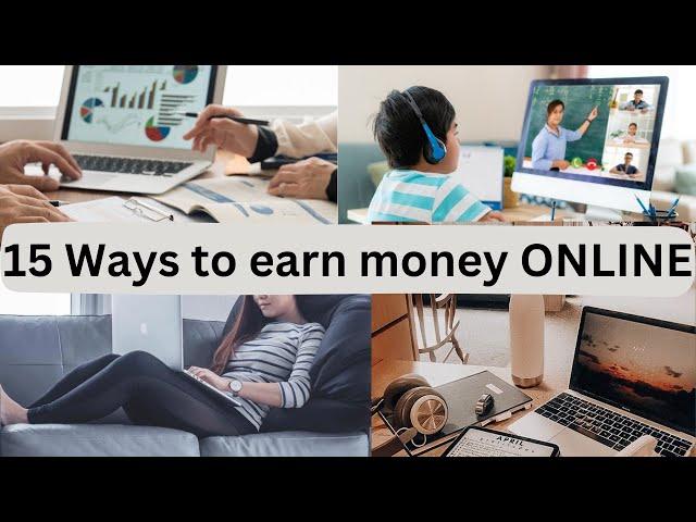 15 Ways to earn money online | Simple & Aesthetic Ideas in 2024 | #onlineearning   #businessideas