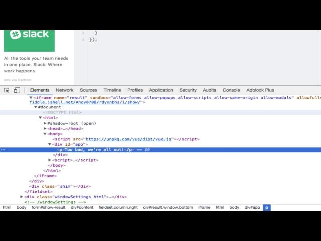 Conditionally rendering elements (v-if, v-else-if & v-else)