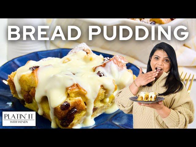 Easy FLUFFY Bread Pudding | How To Make Bread Pudding