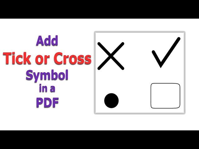 How to Add a Tick or Cross Symbol in a PDF using Foxit PhantomPDF