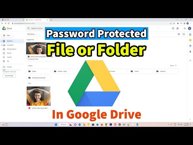 How to Create Password Protected File or Folder in Google Drive - 2024