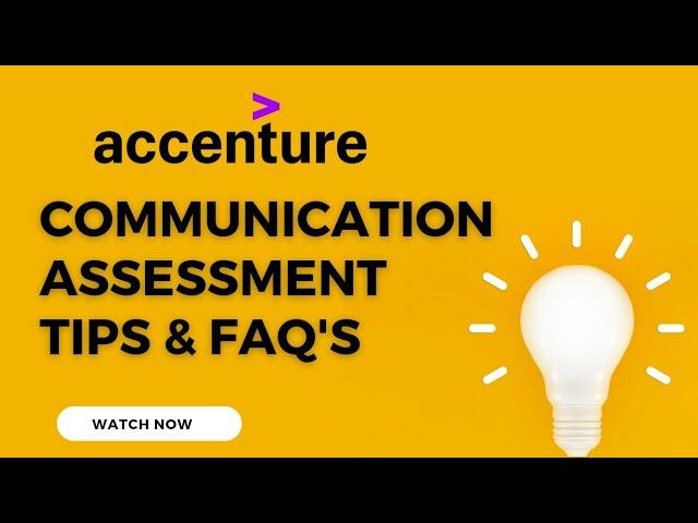 Accenture Communication Assessment Tips | FAQ's | How to pass Communication Round of Accenture