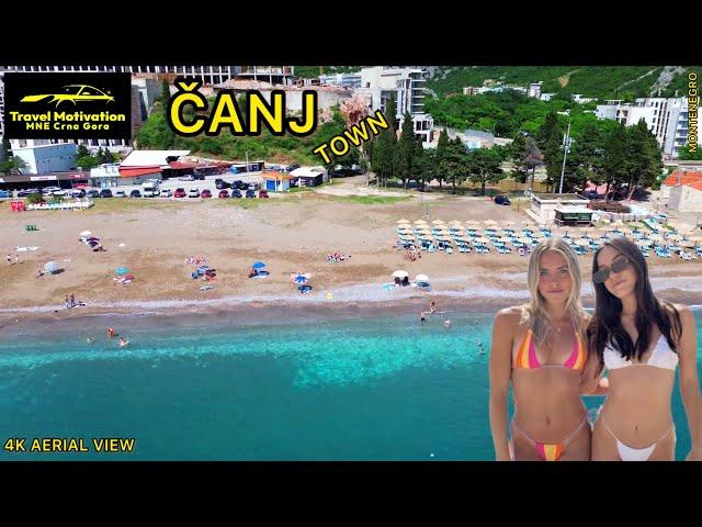 ČANJ Kupanje u Junu 2024 Plaža i Naselje - ČANJ Beach [4K Aerial View] MNE Crna Gora