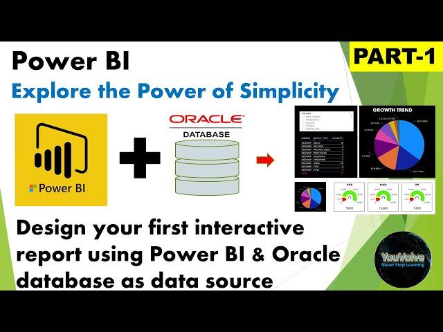 Step by Step - Create a Simple Tabular Report with a Pie Chart in Power BI & Oracle DB [Part-1]