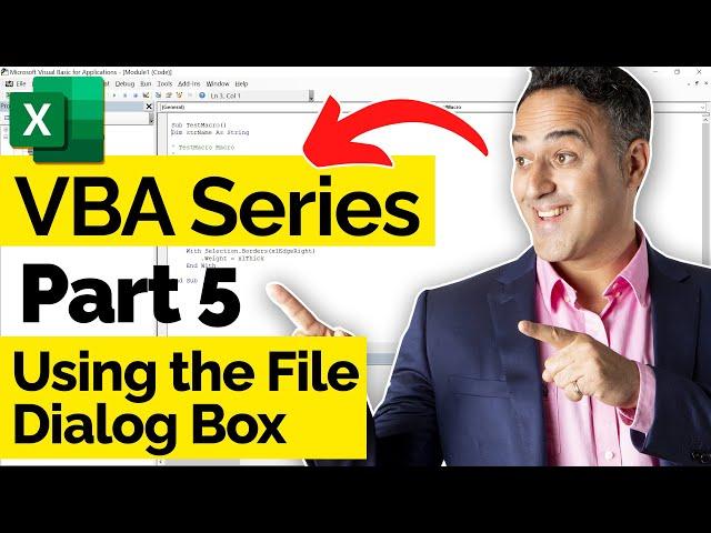 Using  Excel VBA to Save a File as Cell Value Using the File Dialog Box
