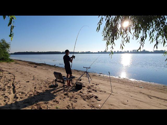 Рыбалка на Фидер Днепр/Клюет с каждого заброса/Два фидера перебор/Видеоотчет Август 2023