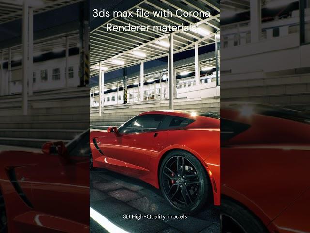 Chevrolet Corvette C7 3d Model for free | 3ds max | but please add annotation about author | #shorts