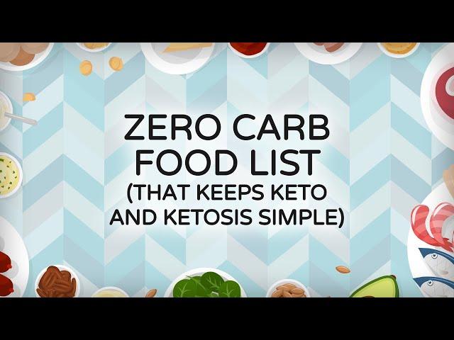 Zero Carb Food List that Keeps Keto and Ketosis Simple