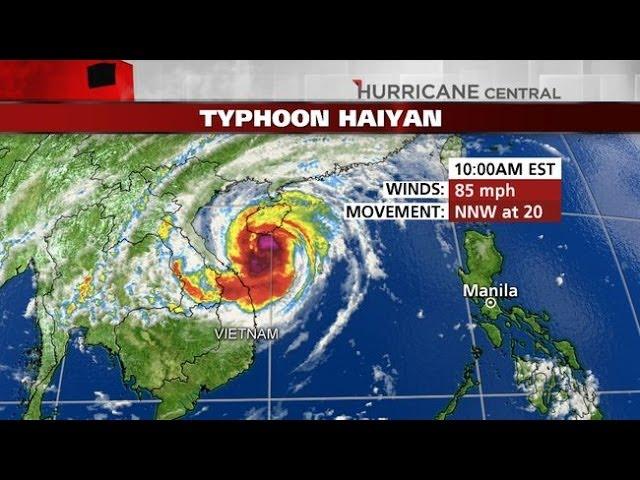 Super Typhoon Haiyan (Yolanda) Nearing Vietnam