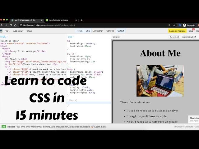 Learn to Code in 15 Minutes - CSS Basics | Learning Coding Made Easy!