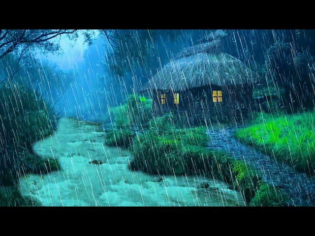 Rain Sounds For Sleeping - HEAVY RAIN and Gentle Thunder Relax for Deep Sleep, Goodbye Stress