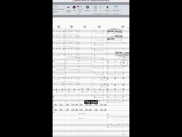 How to quickly edit multiple instrument names in Sibelius