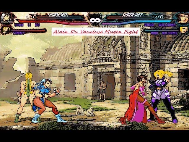 Mugen : Chun-Li & Cammy Vs Anna & Nina Williams (Request)