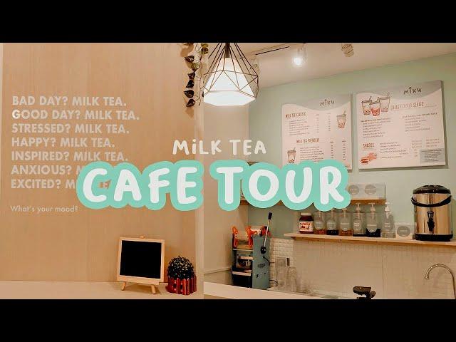 small aesthetic milk tea cafe tour 