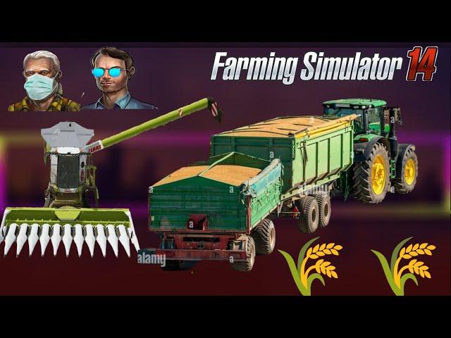 farming simulator gameplay sheling wheat llfs14 llfs15 llfs18 bid tractor & harvester