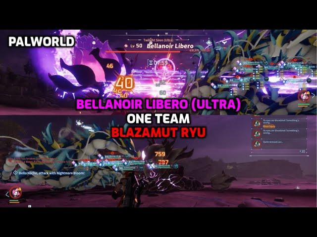 Palworld: Blazamut Ryu & Bellanoir Libero (Ultra) With Same Team | Minimal Setup For Both Raids.