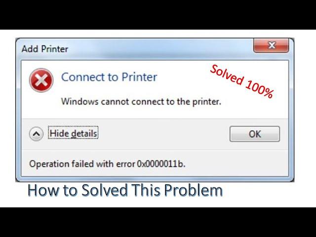 windows cannot connect to the printer windows 10 | PROBLEM SOLVED 2021