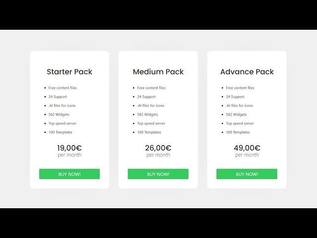 Elementor Tutorial: Pricing Table with Elementor and Wordpress