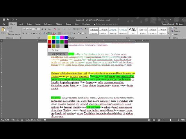 How To Highlight Text In Word Document