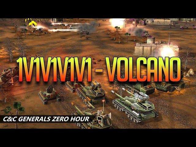 1v1v1v1v1 VOLCANO RUSH | 5 Player Free For All | Nuke Gen