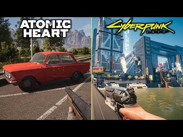 Atomic Heart vs Cyberpunk 2077 - Physics vs Details Comparison