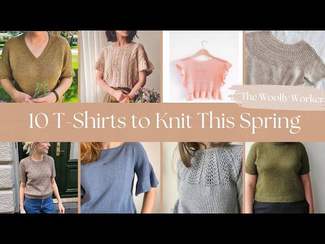 10 tshirts to knit this spring - light fibers options - The Woolly Worker Knitting Podcast