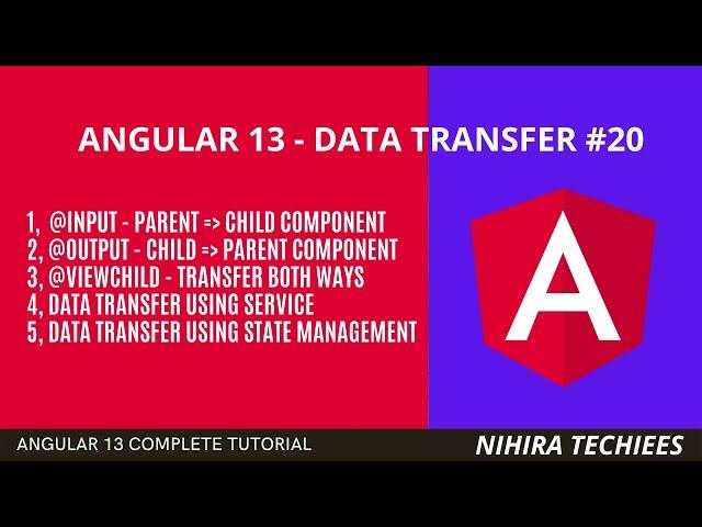 Data transfer between components in angular 13 (parent to child + @input + @Output  + @ViewChild)