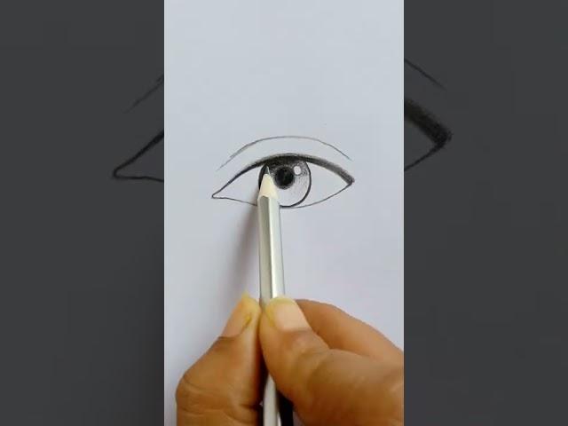 Realistic eye Drawing || How to draw eye sketch #shorts