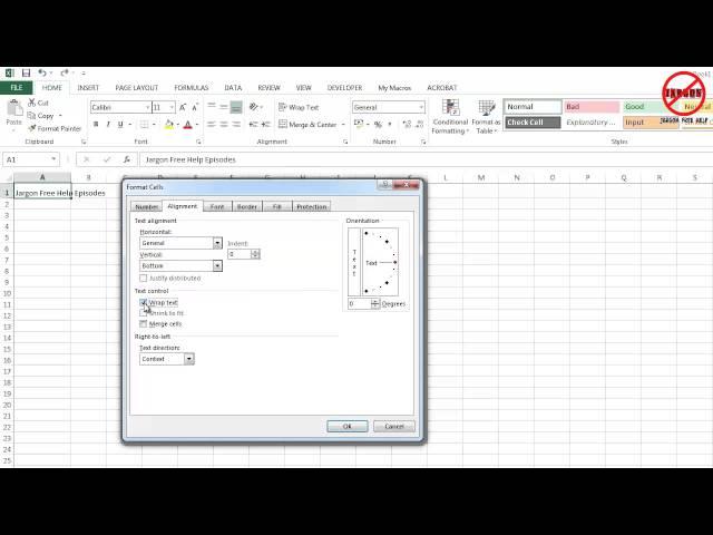 How to Get Multiple Lines in an Excel Cell Using Wrap Text