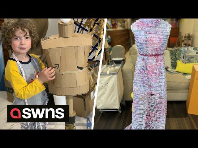 7-year old haute couture prodigy commissioned to make $1.4k dresses for celebrities | SWNS