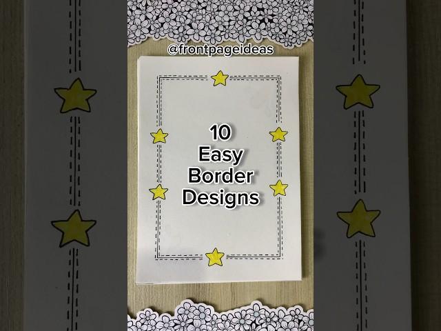 10 Easy front page design for school projects and idea note journals | Aesthetic Girl #shorts #howto