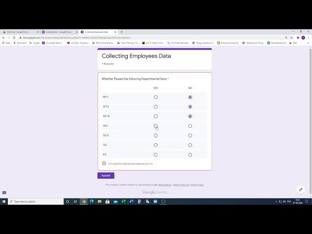 Collecting Multiple Answers through Multiple Choice Grid in Google Form