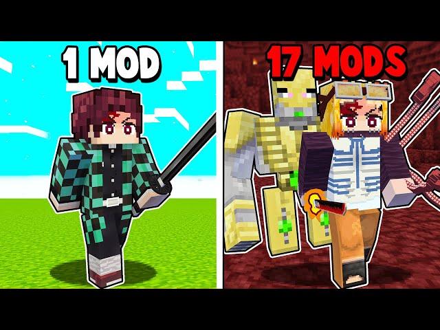 Minecraft, But if I Die I add an Anime Mod