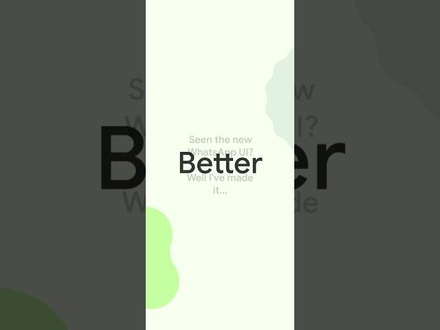 I've just made WhatsApp better! #ui #ux #whatsapp #android  #design #materialdesign
