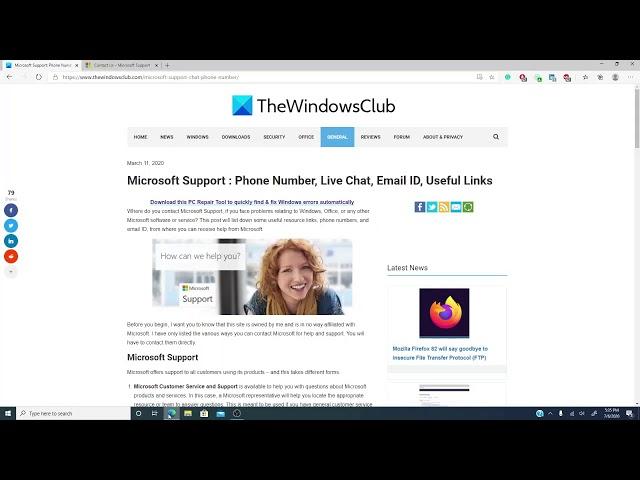 How to contact Microsoft Support by Chat, Email, Phone, etc