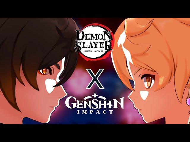 Genshin Impact Anime Opening 17 | Demon Slayer『Zankyou Sanka』Lantern rite arc 2.4