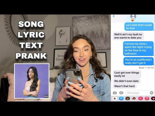 SONG LYRIC TEXT PRANK!!! (I CANT BELIEVE HE SAID THAT) Olivia Rodrigo “good 4 u”