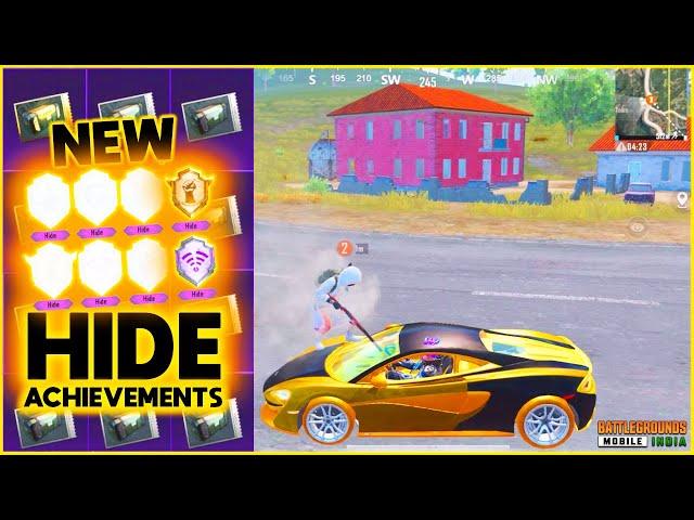 All Hidden Achievements  Battlegrounds Mobile India  || New Hide Achievement Secret Tricks