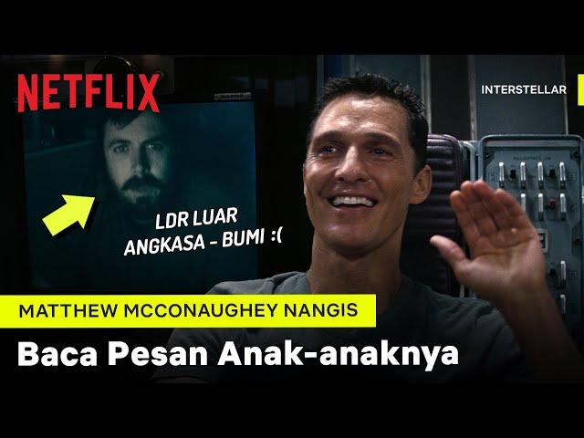 Matthew McConaughey Nangis LDR Jutaan Tahun Cahaya | Interstellar | Clip