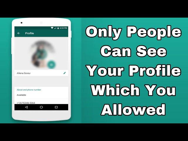 How to Change Who Can See Your Profile Photo on WhatsApp | how to hide whatsapp profile picture